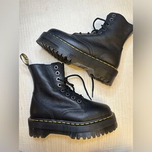 Doc Marten platform soft leather boots size 6